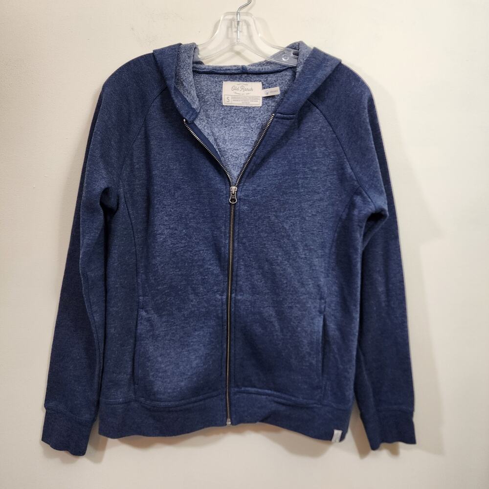 Old Ranch organic full zip front hooded sweatshirt jacket‎ woman's size small